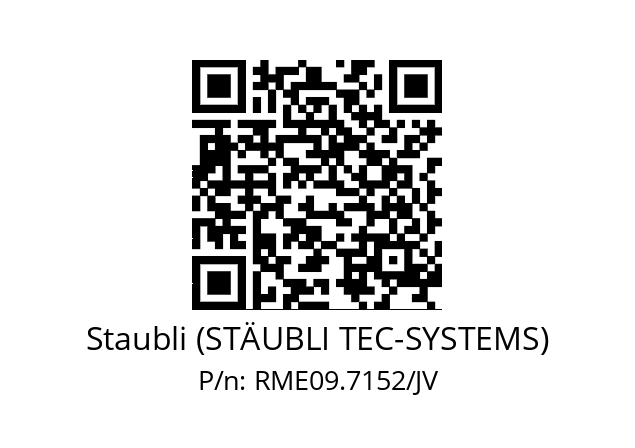   Staubli (STÄUBLI TEC-SYSTEMS) RME09.7152/JV