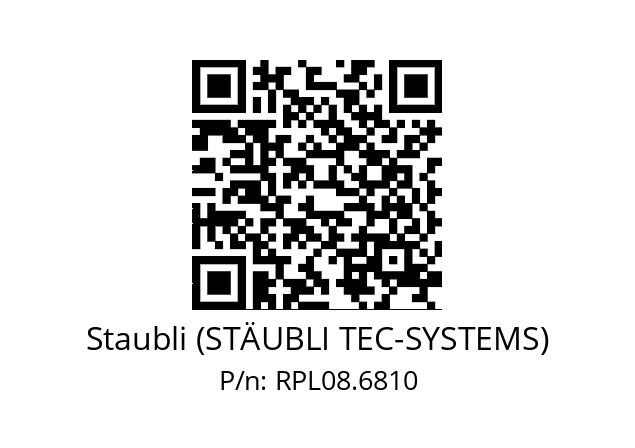   Staubli (STÄUBLI TEC-SYSTEMS) RPL08.6810