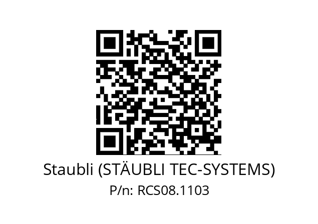   Staubli (STÄUBLI TEC-SYSTEMS) RCS08.1103