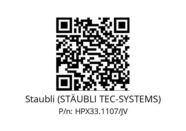   Staubli (STÄUBLI TEC-SYSTEMS) HPX33.1107/JV