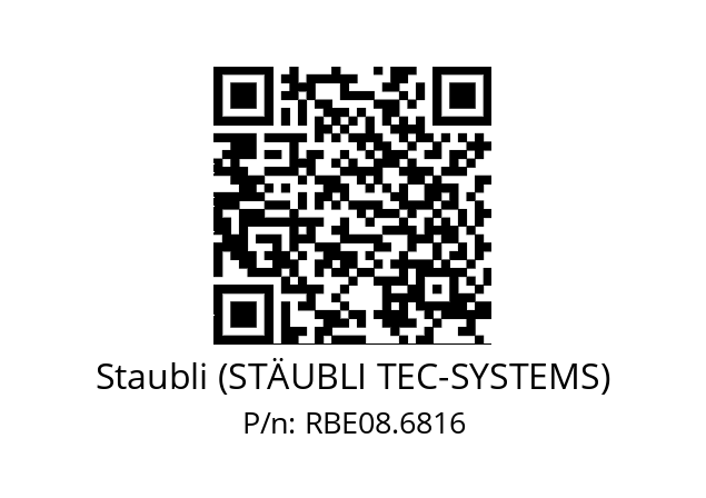   Staubli (STÄUBLI TEC-SYSTEMS) RBE08.6816