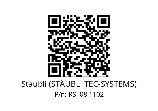   Staubli (STÄUBLI TEC-SYSTEMS) RSI 08.1102