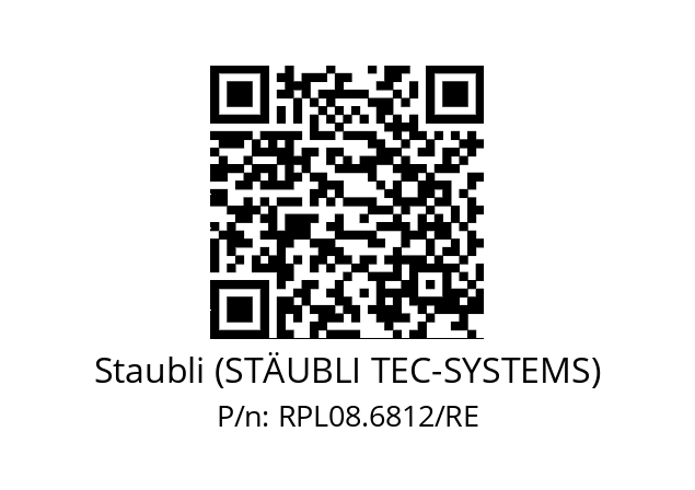   Staubli (STÄUBLI TEC-SYSTEMS) RPL08.6812/RE