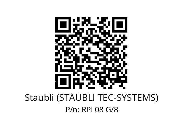   Staubli (STÄUBLI TEC-SYSTEMS) RPL08 G/8