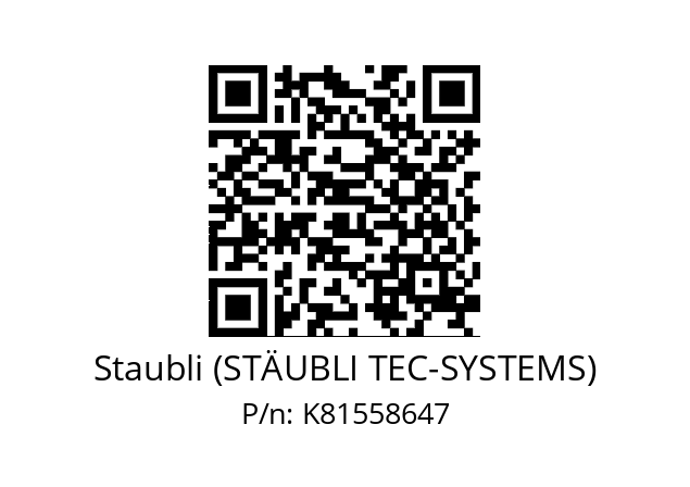   Staubli (STÄUBLI TEC-SYSTEMS) K81558647