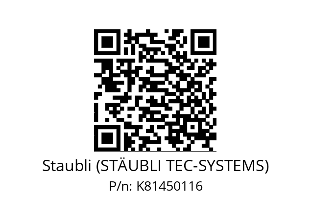   Staubli (STÄUBLI TEC-SYSTEMS) K81450116