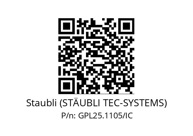   Staubli (STÄUBLI TEC-SYSTEMS) GPL25.1105/IC