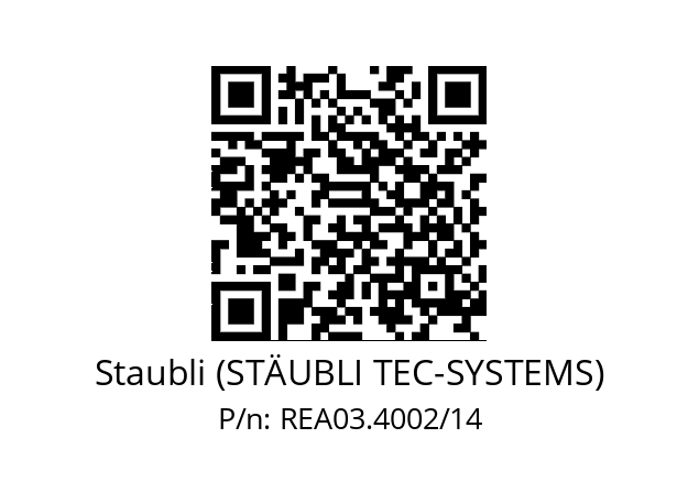   Staubli (STÄUBLI TEC-SYSTEMS) REA03.4002/14