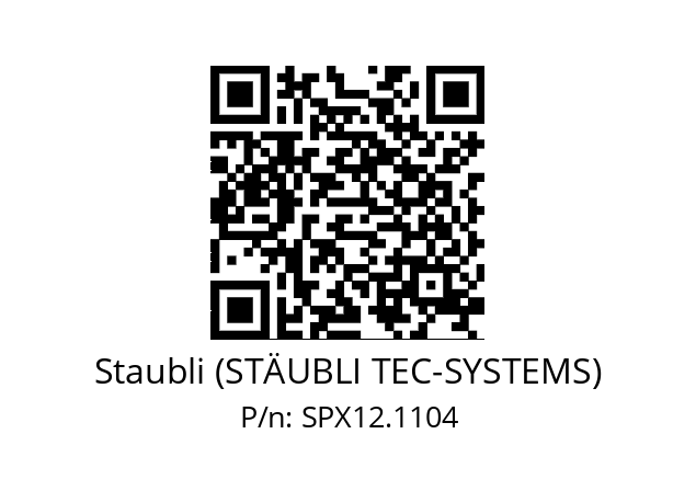   Staubli (STÄUBLI TEC-SYSTEMS) SPX12.1104