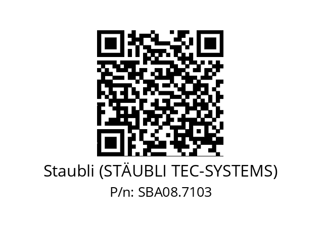   Staubli (STÄUBLI TEC-SYSTEMS) SBA08.7103