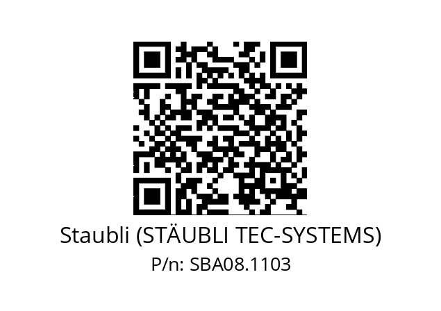   Staubli (STÄUBLI TEC-SYSTEMS) SBA08.1103