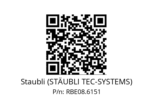   Staubli (STÄUBLI TEC-SYSTEMS) RBE08.6151