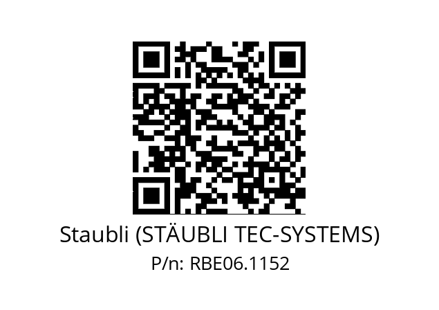   Staubli (STÄUBLI TEC-SYSTEMS) RBE06.1152