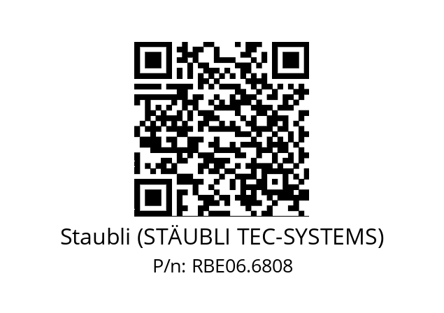   Staubli (STÄUBLI TEC-SYSTEMS) RBE06.6808