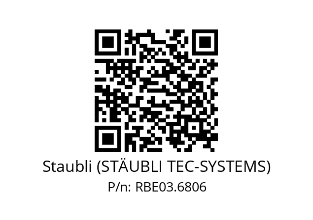   Staubli (STÄUBLI TEC-SYSTEMS) RBE03.6806