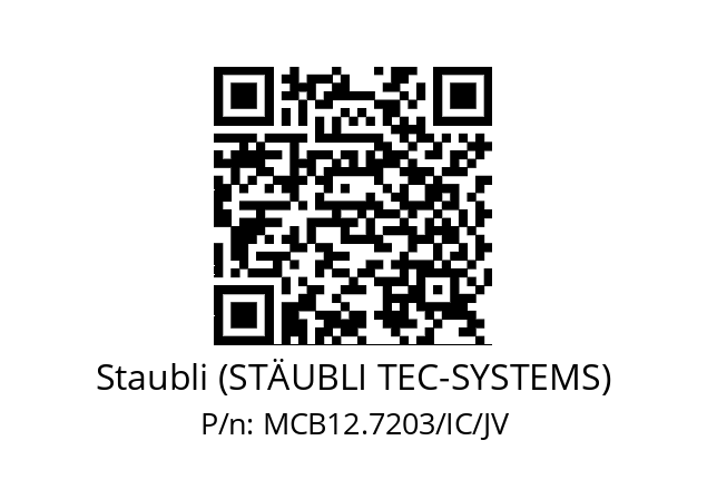   Staubli (STÄUBLI TEC-SYSTEMS) MCB12.7203/IC/JV