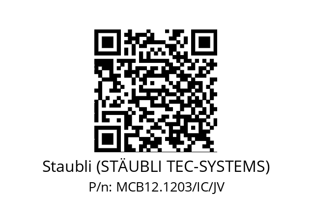   Staubli (STÄUBLI TEC-SYSTEMS) MCB12.1203/IC/JV