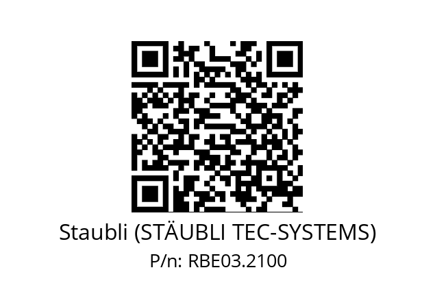   Staubli (STÄUBLI TEC-SYSTEMS) RBE03.2100