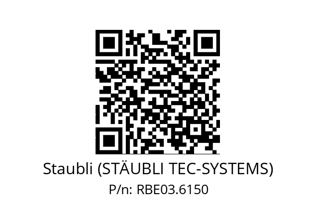   Staubli (STÄUBLI TEC-SYSTEMS) RBE03.6150