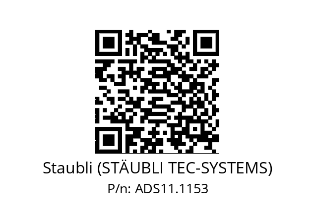   Staubli (STÄUBLI TEC-SYSTEMS) ADS11.1153