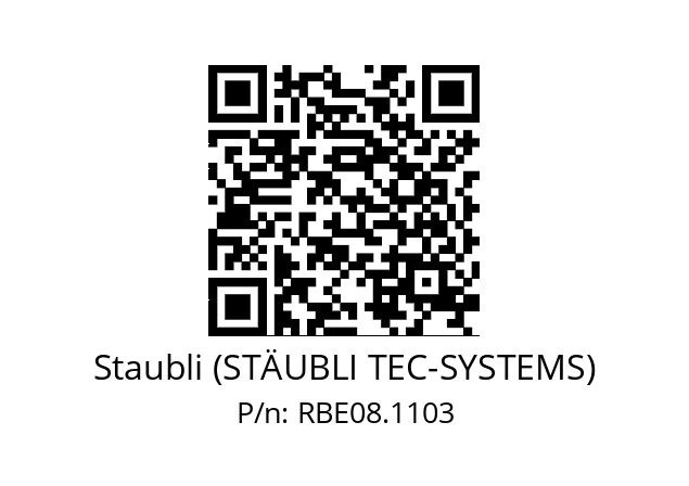   Staubli (STÄUBLI TEC-SYSTEMS) RBE08.1103