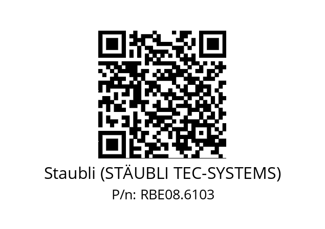   Staubli (STÄUBLI TEC-SYSTEMS) RBE08.6103