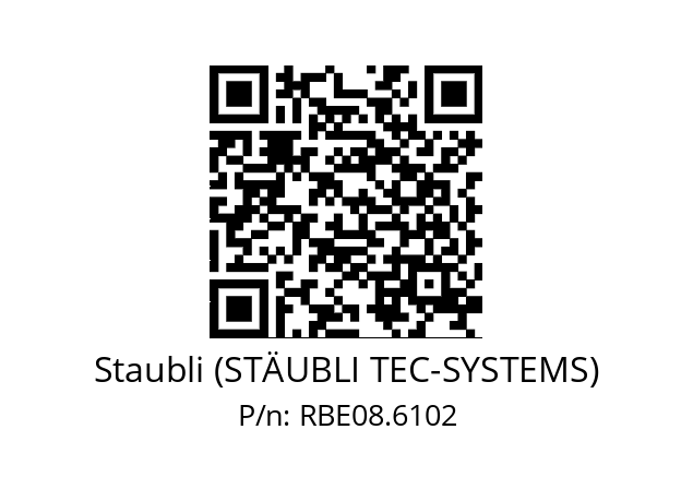   Staubli (STÄUBLI TEC-SYSTEMS) RBE08.6102