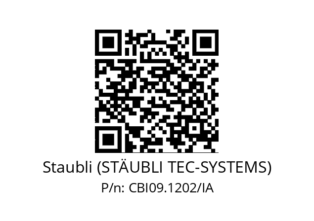   Staubli (STÄUBLI TEC-SYSTEMS) CBI09.1202/IA