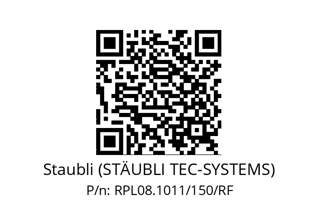   Staubli (STÄUBLI TEC-SYSTEMS) RPL08.1011/150/RF