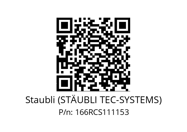   Staubli (STÄUBLI TEC-SYSTEMS) 166RCS111153