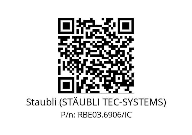   Staubli (STÄUBLI TEC-SYSTEMS) RBE03.6906/IC