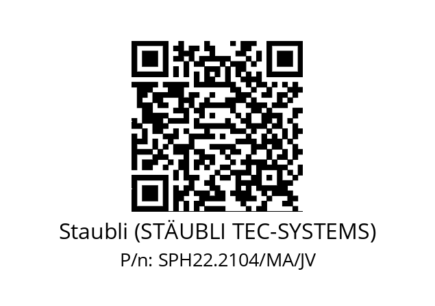   Staubli (STÄUBLI TEC-SYSTEMS) SPH22.2104/MA/JV