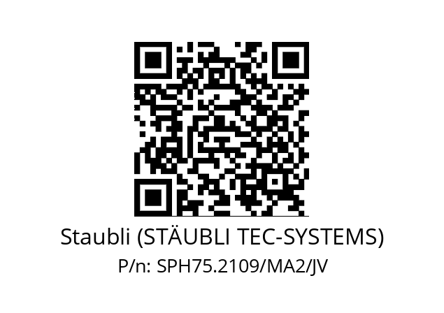   Staubli (STÄUBLI TEC-SYSTEMS) SPH75.2109/MA2/JV