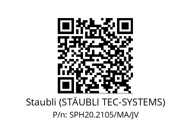   Staubli (STÄUBLI TEC-SYSTEMS) SPH20.2105/MA/JV