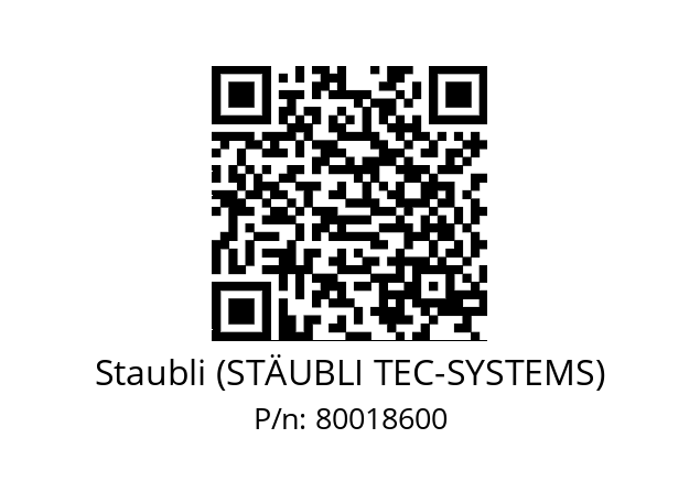   Staubli (STÄUBLI TEC-SYSTEMS) 80018600