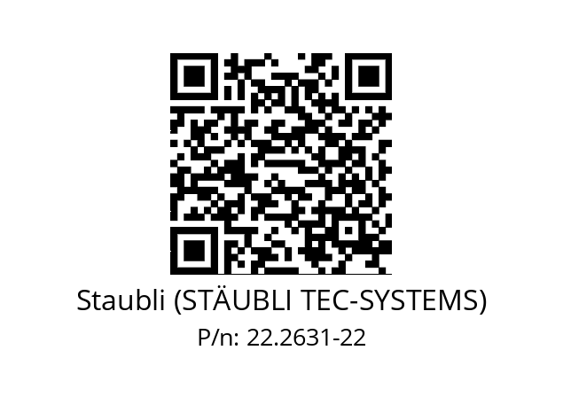   Staubli (STÄUBLI TEC-SYSTEMS) 22.2631-22