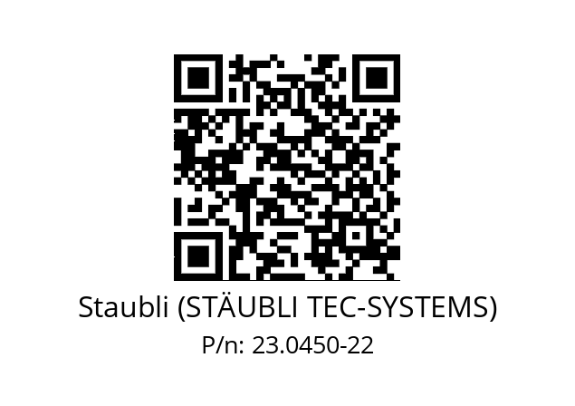   Staubli (STÄUBLI TEC-SYSTEMS) 23.0450-22