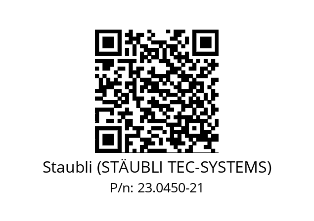   Staubli (STÄUBLI TEC-SYSTEMS) 23.0450-21