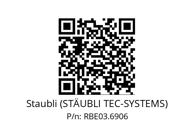   Staubli (STÄUBLI TEC-SYSTEMS) RBE03.6906