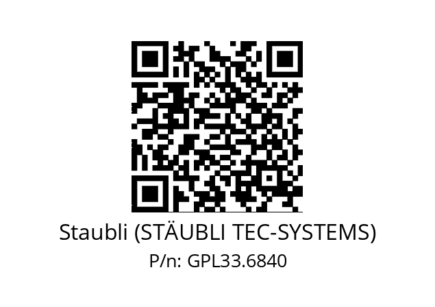   Staubli (STÄUBLI TEC-SYSTEMS) GPL33.6840