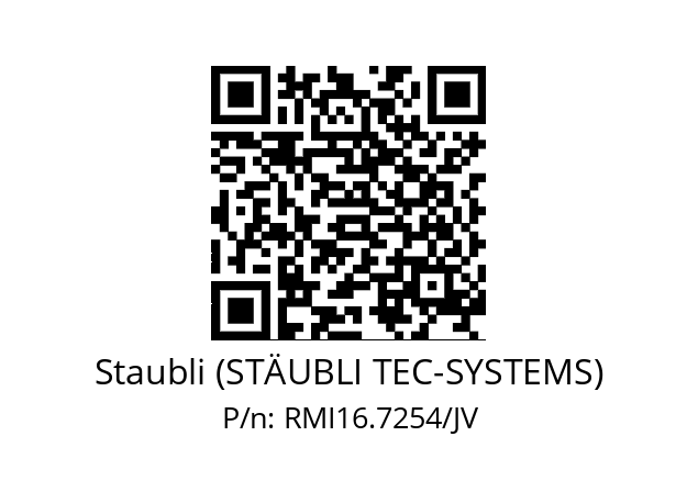   Staubli (STÄUBLI TEC-SYSTEMS) RMI16.7254/JV