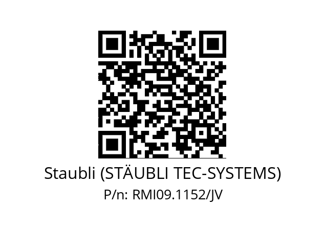 Shut-off valves  Staubli (STÄUBLI TEC-SYSTEMS) RMI09.1152/JV