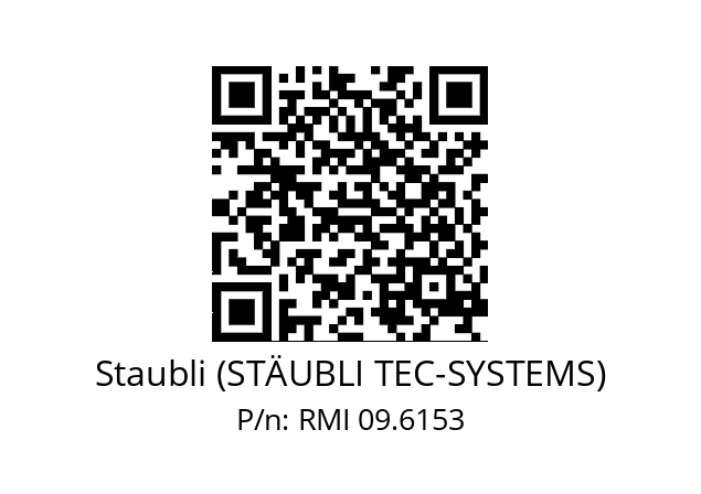   Staubli (STÄUBLI TEC-SYSTEMS) RMI 09.6153