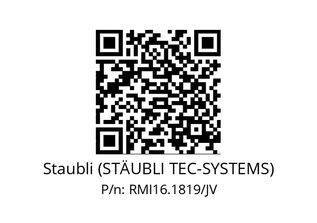   Staubli (STÄUBLI TEC-SYSTEMS) RMI16.1819/JV