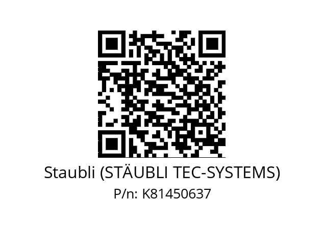   Staubli (STÄUBLI TEC-SYSTEMS) K81450637