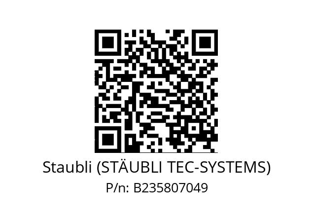   Staubli (STÄUBLI TEC-SYSTEMS) B235807049