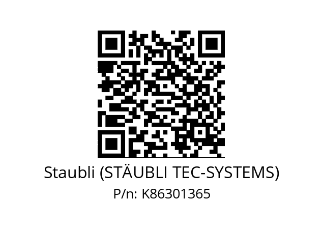   Staubli (STÄUBLI TEC-SYSTEMS) K86301365