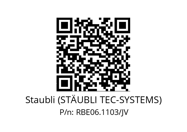   Staubli (STÄUBLI TEC-SYSTEMS) RBE06.1103/JV