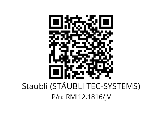   Staubli (STÄUBLI TEC-SYSTEMS) RMI12.1816/JV