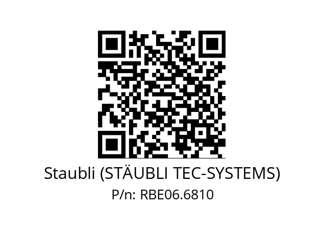   Staubli (STÄUBLI TEC-SYSTEMS) RBE06.6810